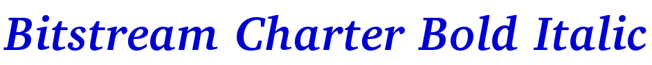 Bitstream Charter Bold Italic Schriftart